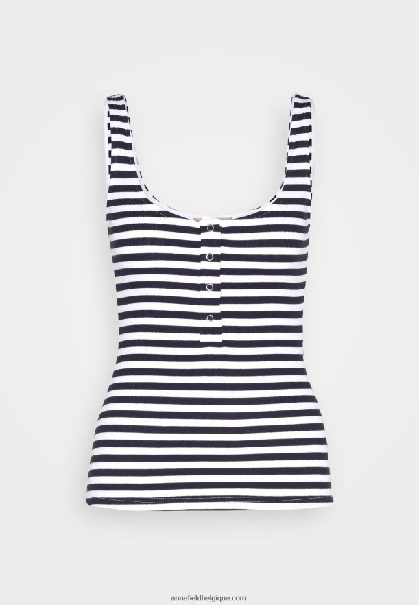 femmes haut blanc/bleu Anna FieldNHH26B467