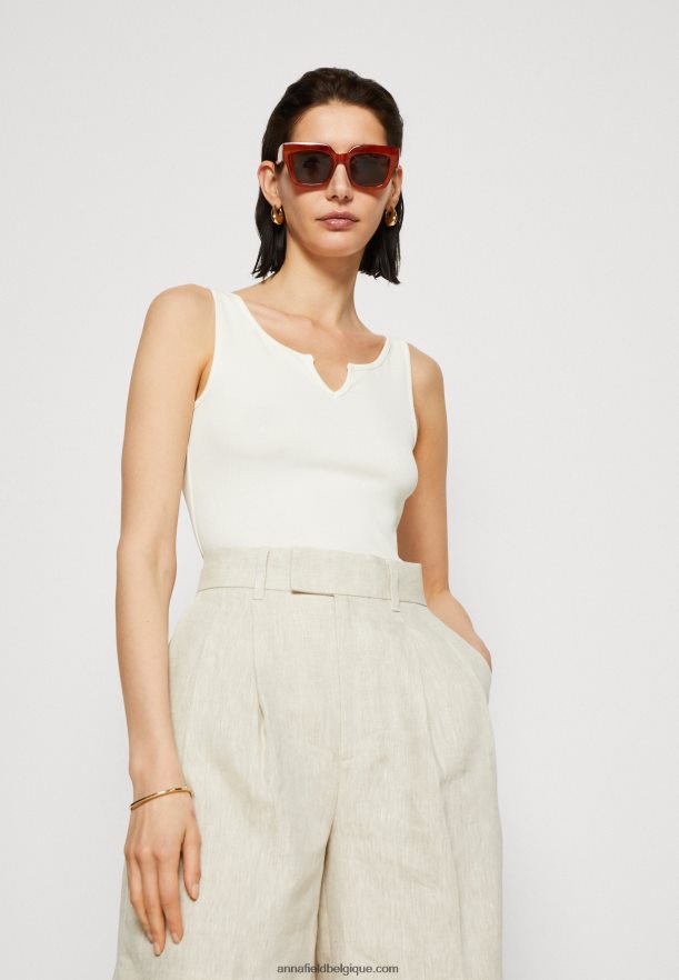 femmes haut blanc cassé Anna FieldNHH26B470