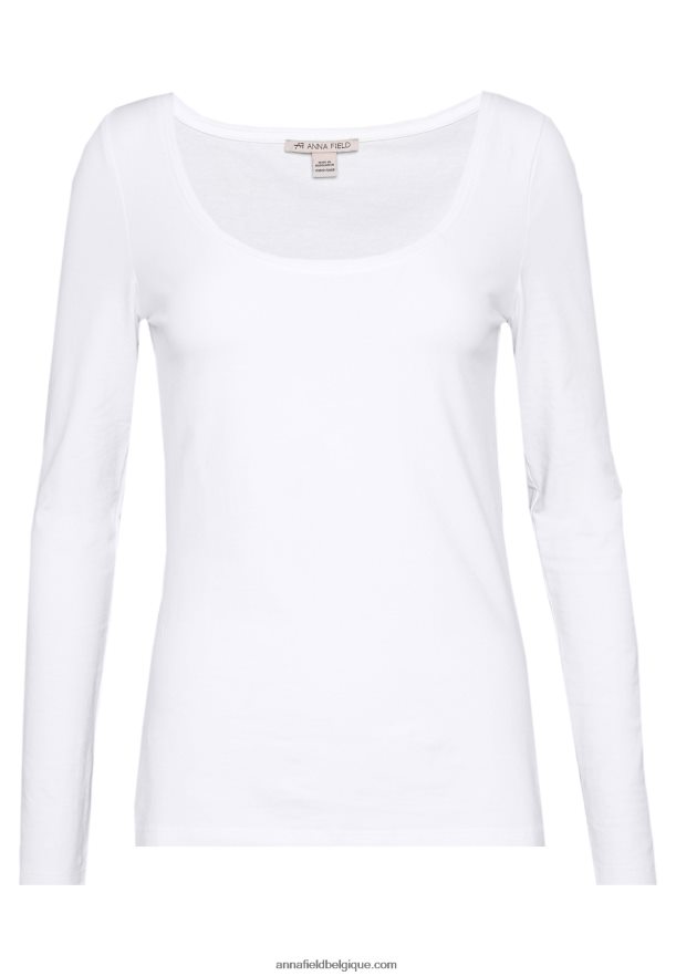 femmes haut blanc à manches longues Anna FieldNHH26B581