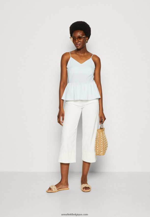 femmes haut bleu clair/blanc Anna FieldNHH26B450