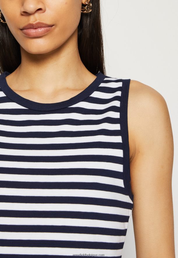 femmes haut bleu foncé/blanc Anna FieldNHH26B476