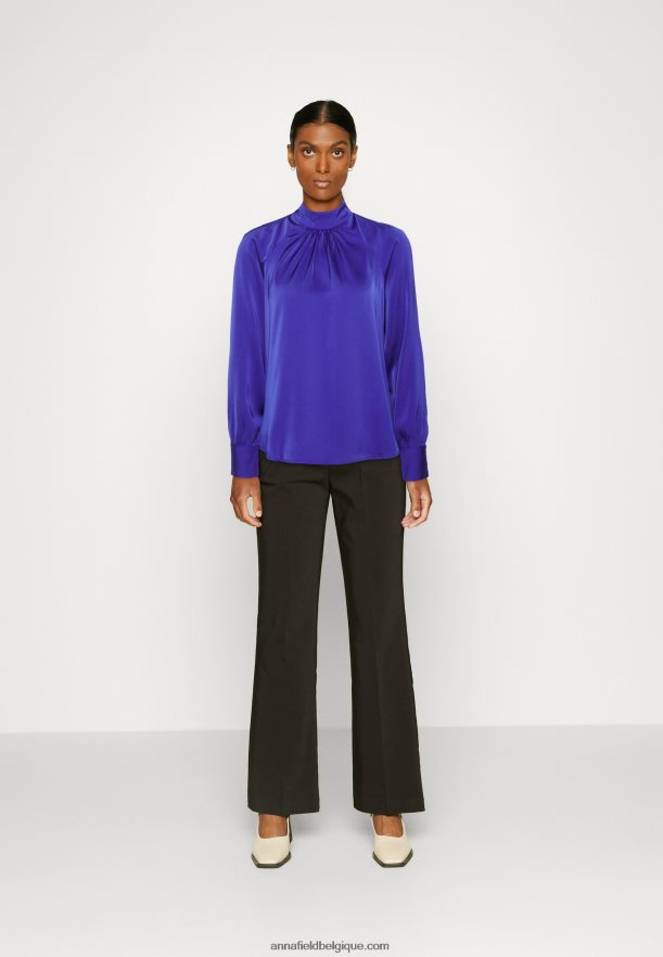 femmes haut bleu à manches longues Anna FieldNHH26B549