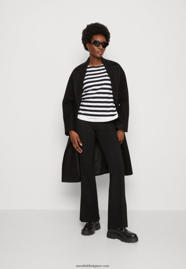 femmes haut à manches longues blanc/noir Anna FieldNHH26B585