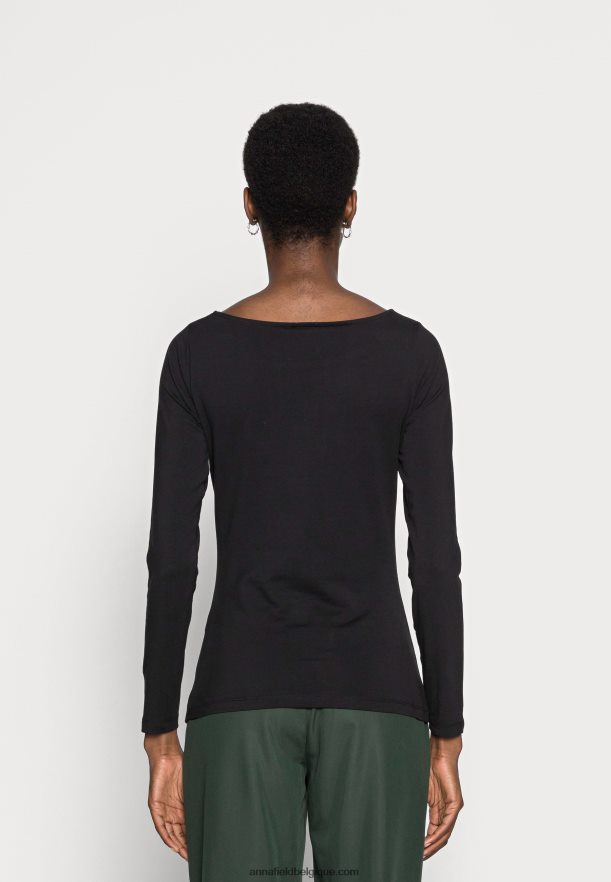 femmes haut à manches longues noir Anna FieldNHH26B526