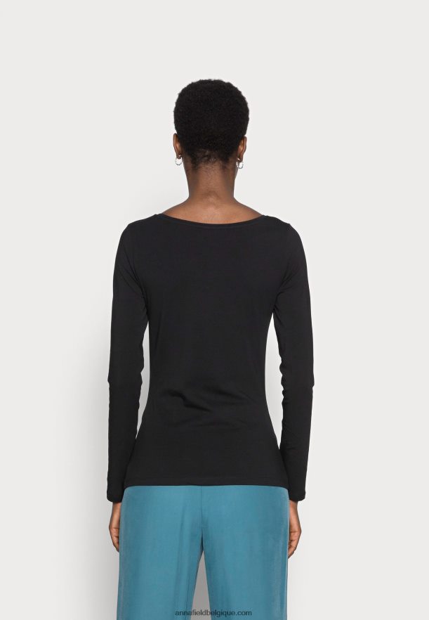 femmes haut à manches longues noir Anna FieldNHH26B534