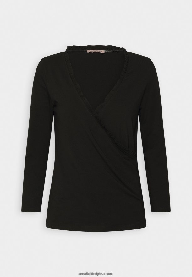 femmes haut à manches longues noir Anna FieldNHH26B541