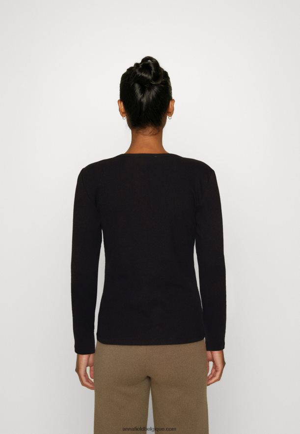 femmes haut à manches longues noir Anna FieldNHH26B547