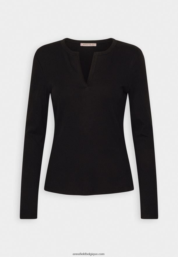 femmes haut à manches longues noir Anna FieldNHH26B547