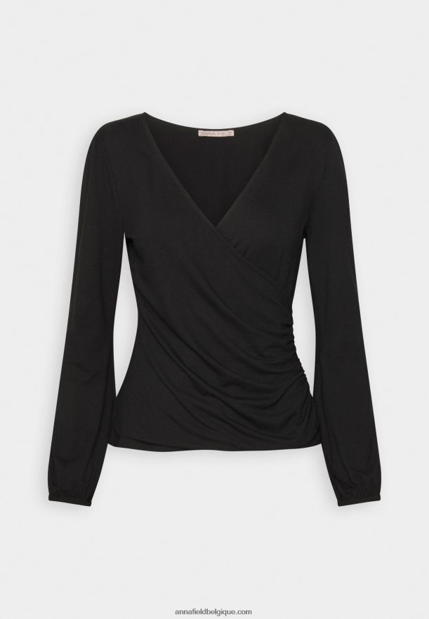 femmes haut à manches longues noir Anna FieldNHH26B554