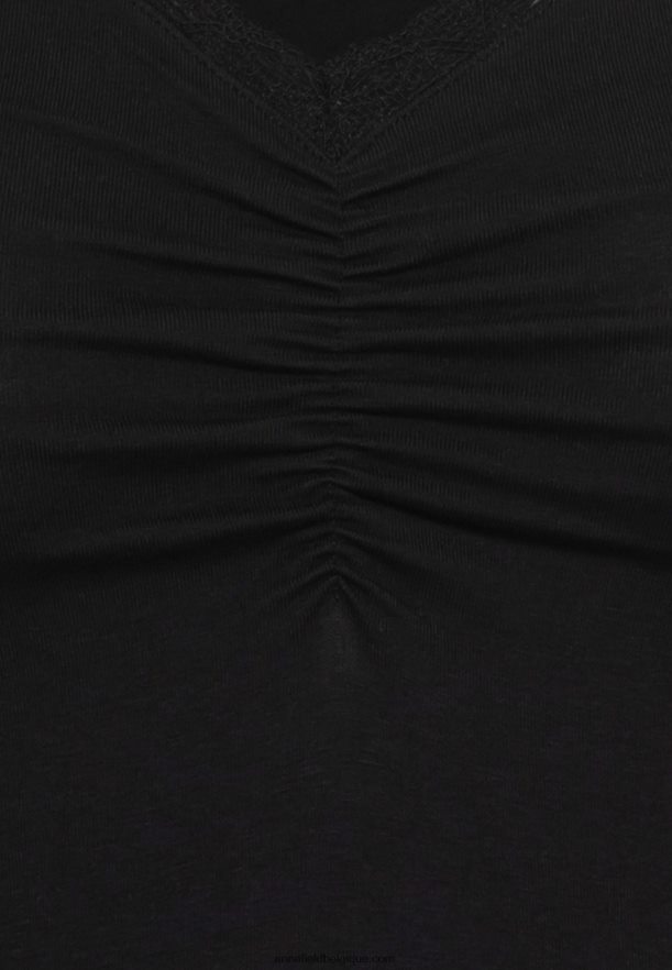 femmes haut à manches longues noir Anna FieldNHH26B557