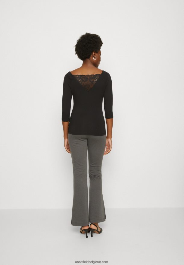 femmes haut à manches longues noir Anna FieldNHH26B564