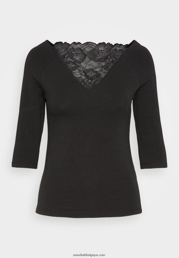 femmes haut à manches longues noir Anna FieldNHH26B564