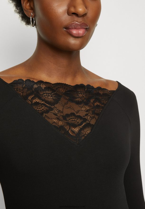 femmes haut à manches longues noir Anna FieldNHH26B564