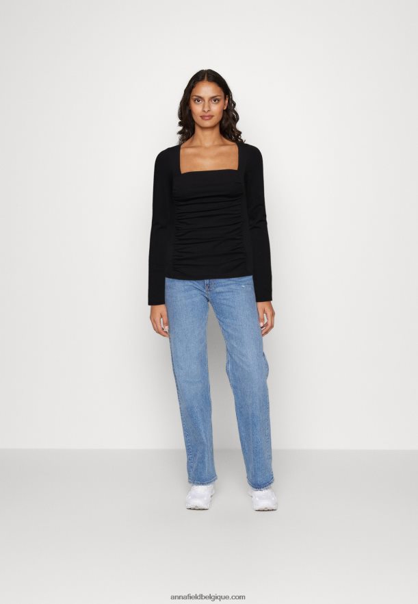 femmes haut à manches longues noir Anna FieldNHH26B568