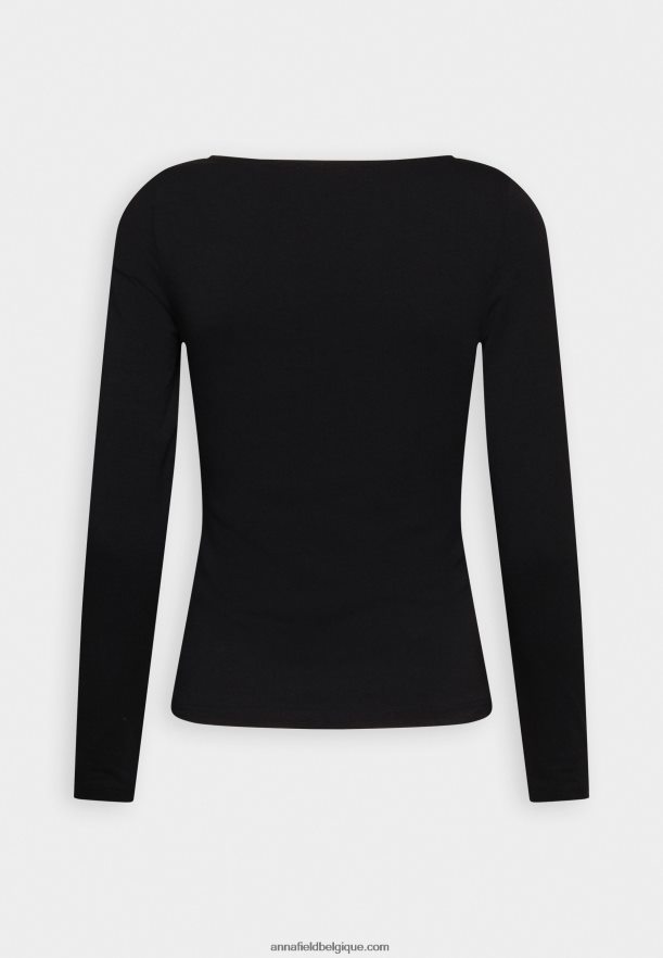 femmes haut à manches longues noir Anna FieldNHH26B568