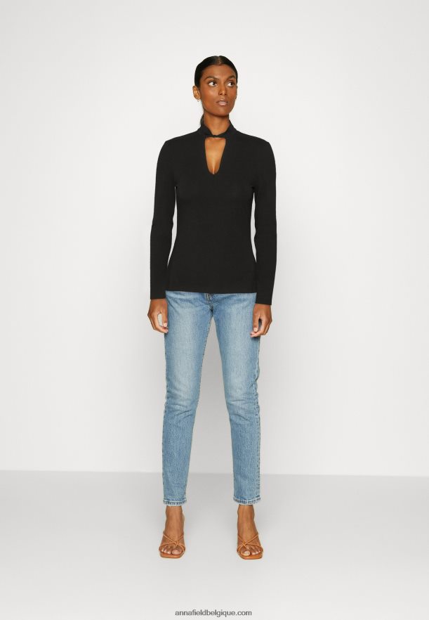 femmes haut à manches longues noir Anna FieldNHH26B573