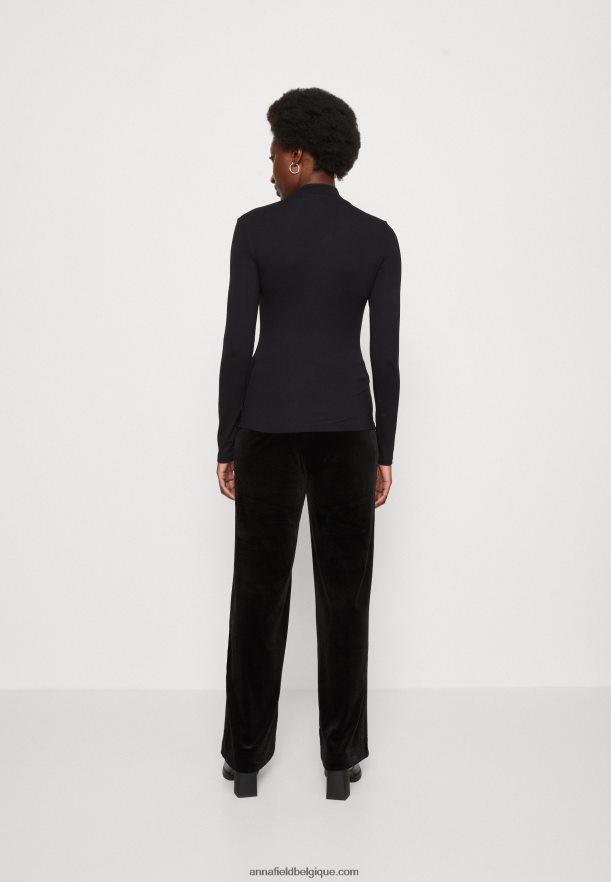 femmes haut à manches longues noir Anna FieldNHH26B578