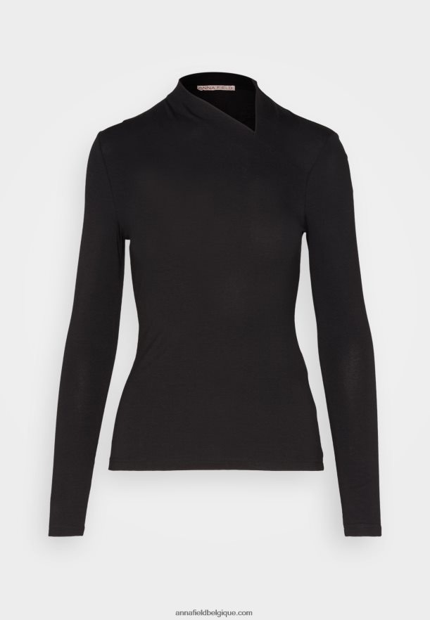 femmes haut à manches longues noir Anna FieldNHH26B578