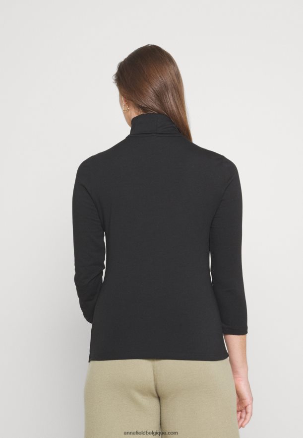 femmes haut à manches longues noir Anna FieldNHH26B579