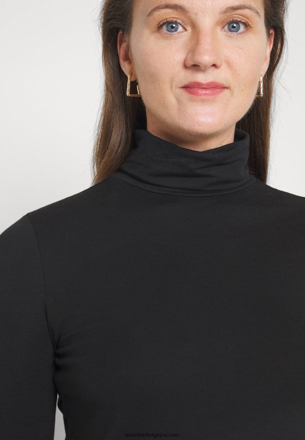 femmes haut à manches longues noir Anna FieldNHH26B579