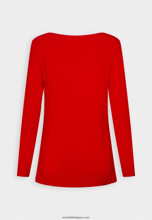 femmes haut à manches longues rouge Anna FieldNHH26B540