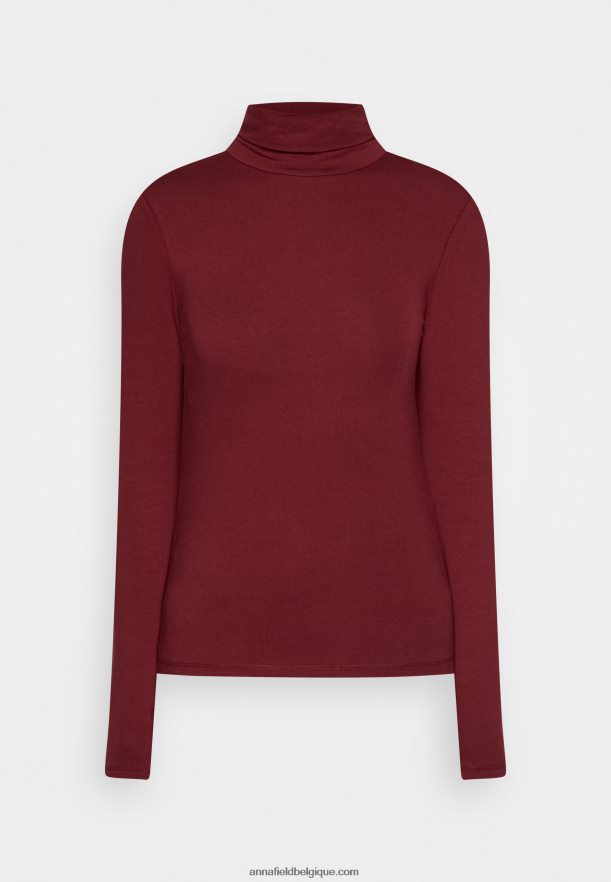 femmes haut à manches longues rouge foncé Anna FieldNHH26B582