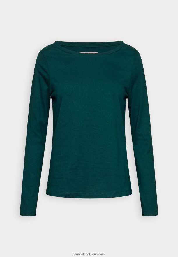 femmes haut à manches longues vert foncé Anna FieldNHH26B556