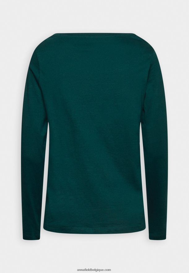 femmes haut à manches longues vert foncé Anna FieldNHH26B556