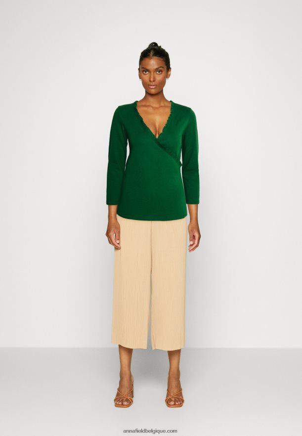 femmes haut à manches longues vert foncé Anna FieldNHH26B576