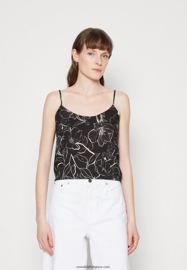 femmes haut noir/blanc Anna FieldNHH26B477