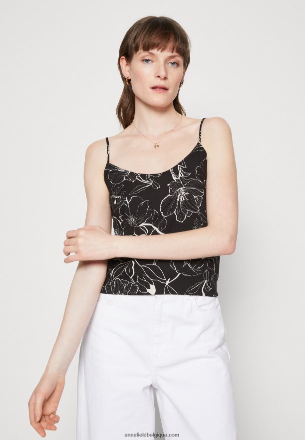 femmes haut noir/blanc Anna FieldNHH26B477