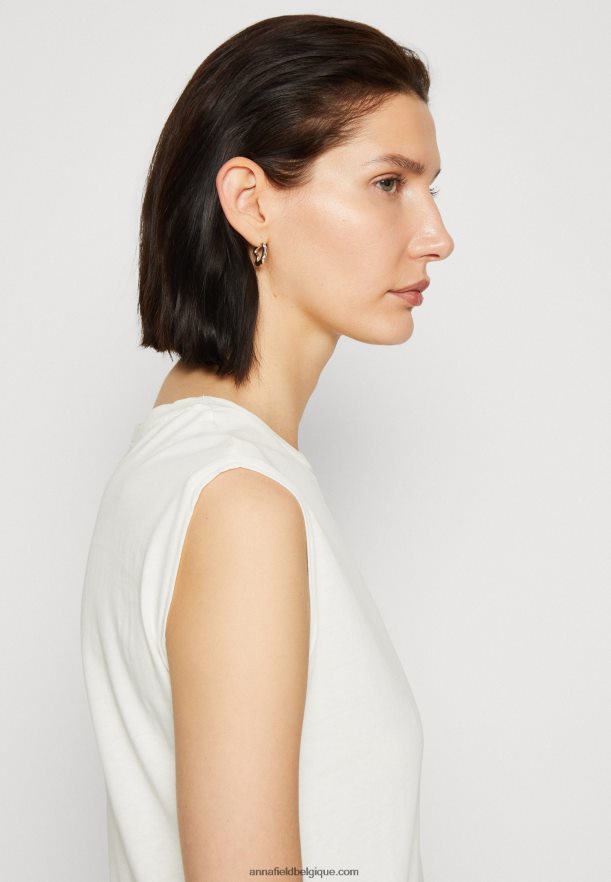 femmes t-shirt basique blanc cassé Anna FieldNHH26B343