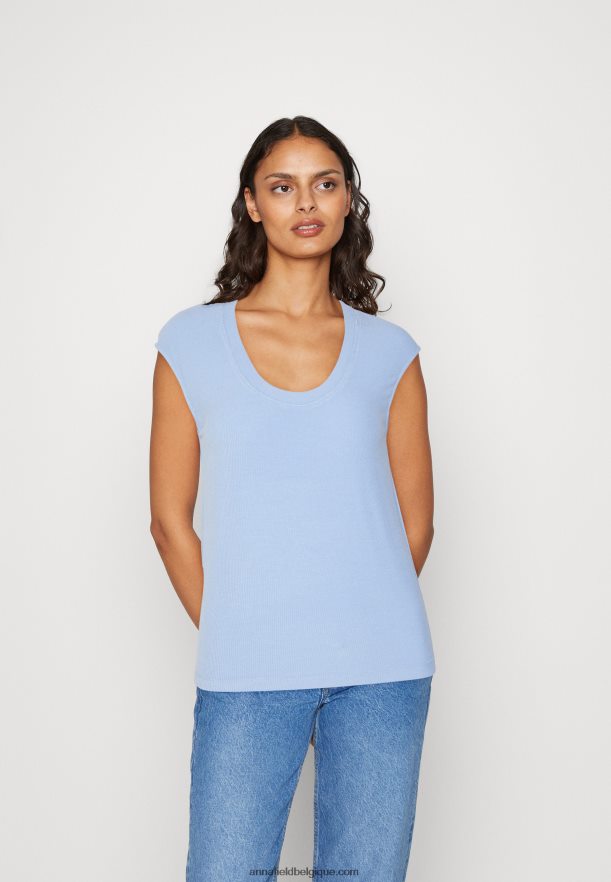 femmes t-shirt basique bleu Anna FieldNHH26B289