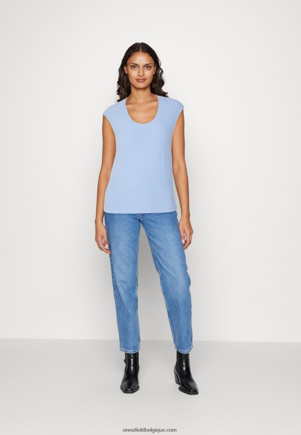 femmes t-shirt basique bleu Anna FieldNHH26B289