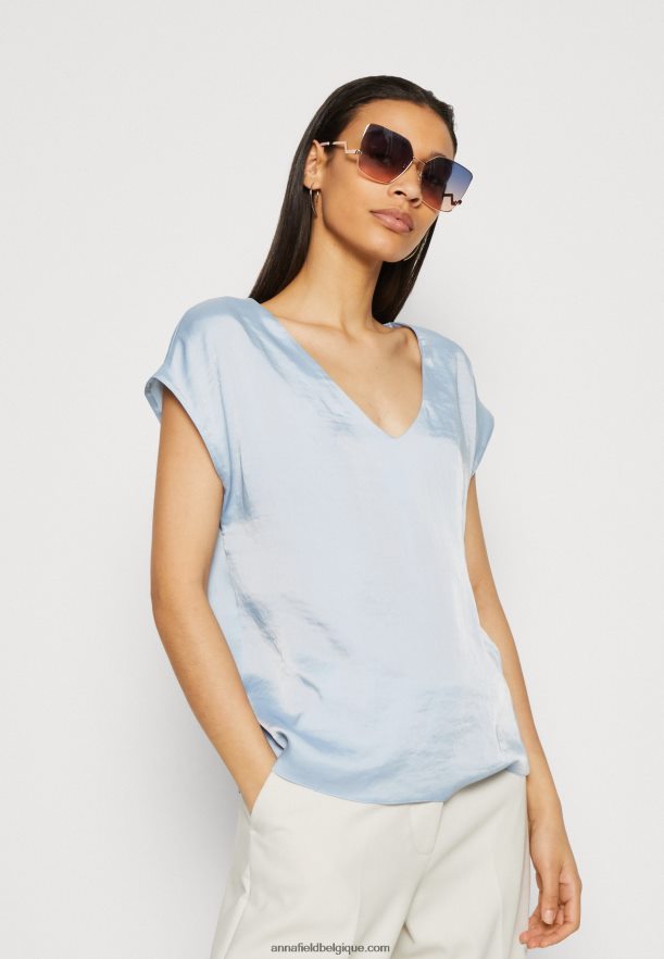 femmes t-shirt basique bleu clair Anna FieldNHH26B282