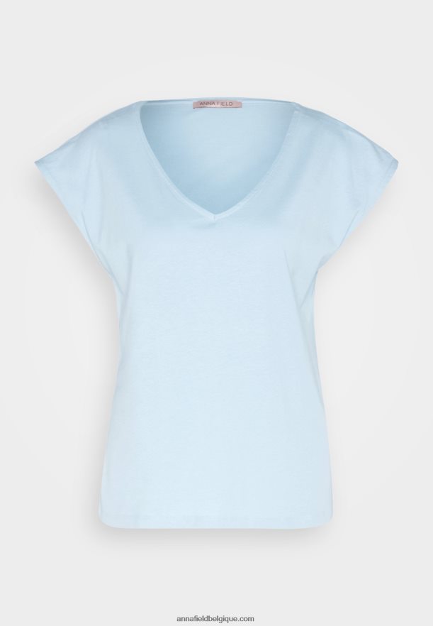 femmes t-shirt basique bleu clair Anna FieldNHH26B327