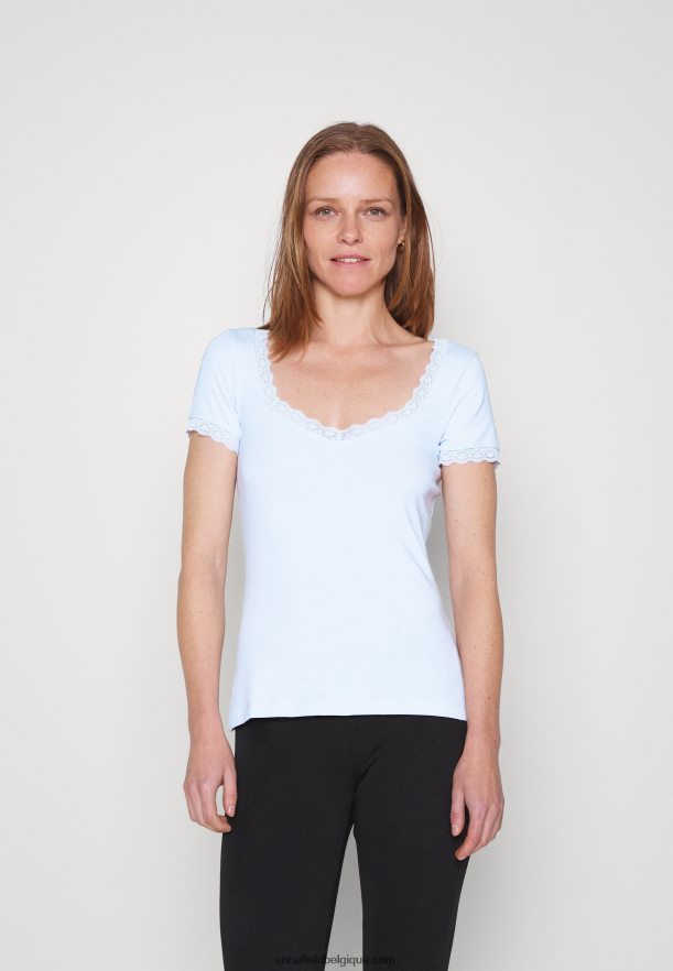 femmes t-shirt basique bleu clair Anna FieldNHH26B338