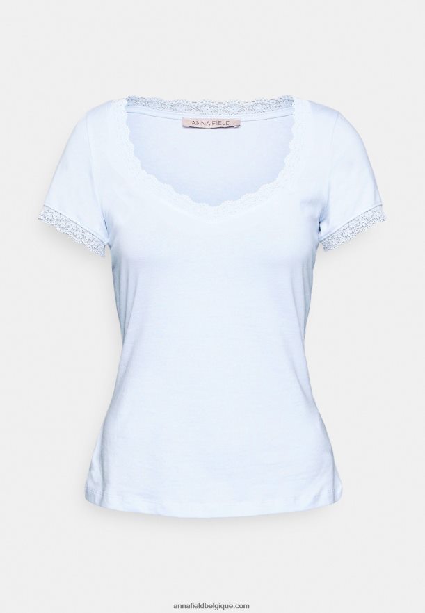 femmes t-shirt basique bleu clair Anna FieldNHH26B338