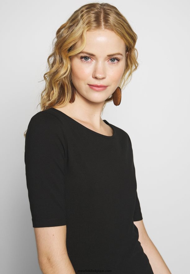 femmes t-shirt basique noir Anna FieldNHH26B245