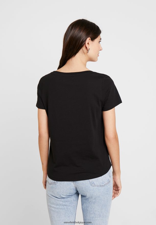 femmes t-shirt basique noir Anna FieldNHH26B287
