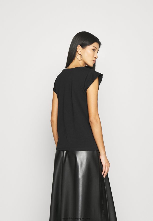 femmes t-shirt basique noir Anna FieldNHH26B314