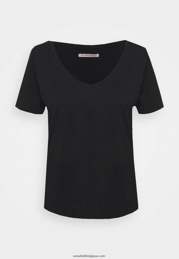 femmes t-shirt basique noir Anna FieldNHH26B341