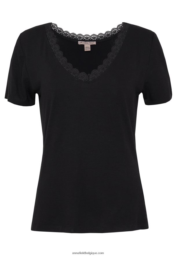 femmes t-shirt basique noir Anna FieldNHH26B377