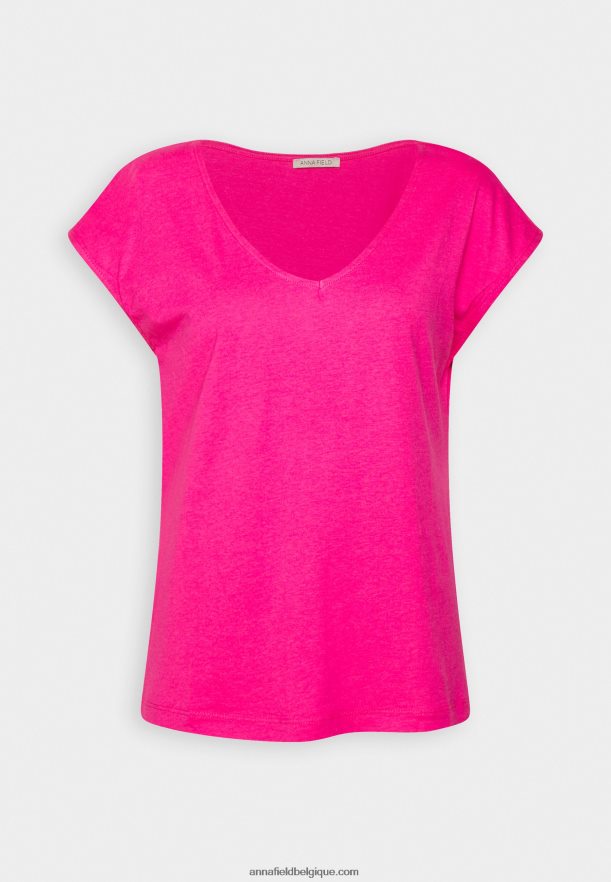 femmes t-shirt basique rose Anna FieldNHH26B378