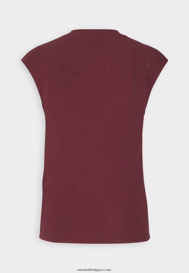 femmes t-shirt basique rouge foncé Anna FieldNHH26B310