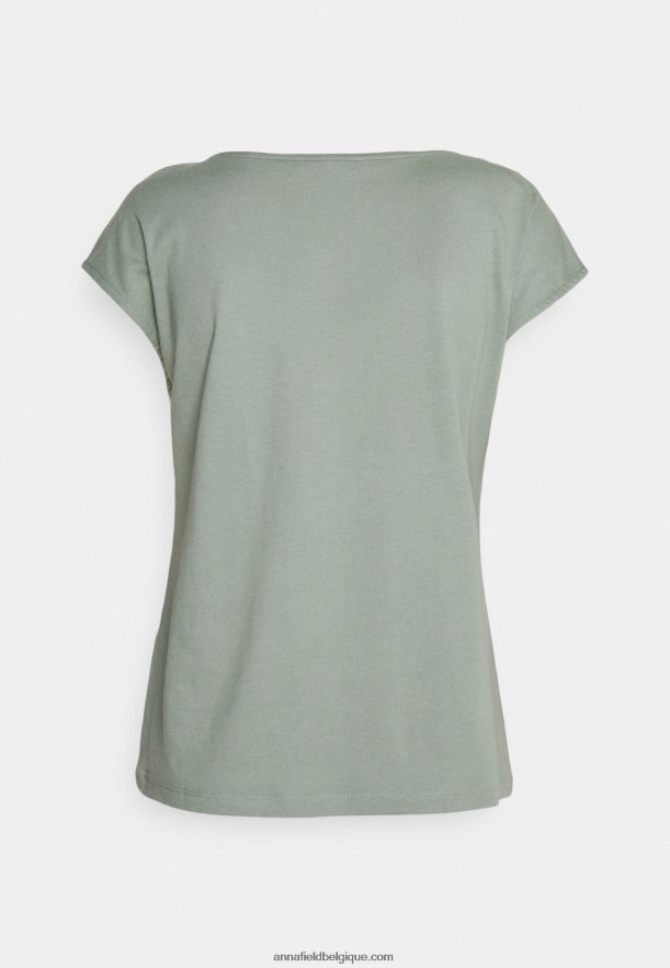 femmes t-shirt basique vert clair Anna FieldNHH26B322
