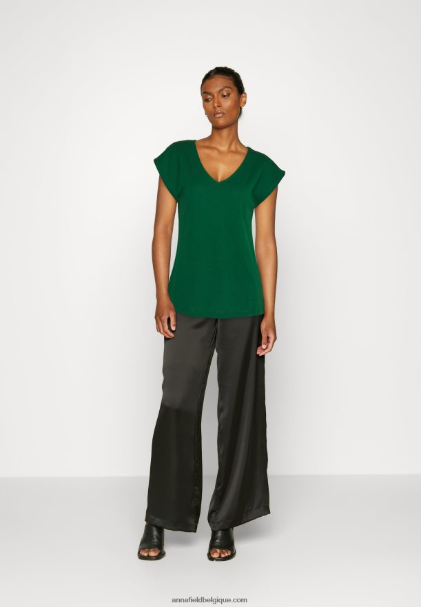 femmes t-shirt basique vert foncé Anna FieldNHH26B326