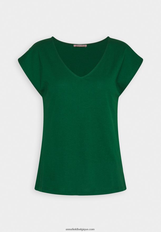 femmes t-shirt basique vert foncé Anna FieldNHH26B326