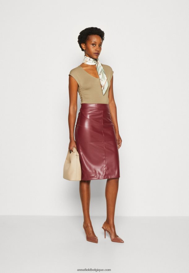 femmes t-shirt imprimé beige Anna FieldNHH26B309