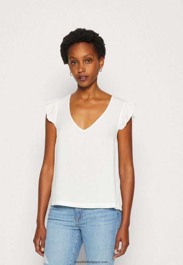 femmes t-shirt imprimé blanc Anna FieldNHH26B265